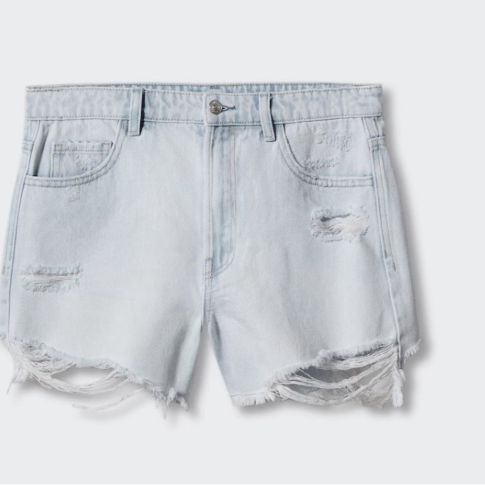 Teen girl Size M - Brand new  light blue denim shorts cotton fabric, 5 pockets